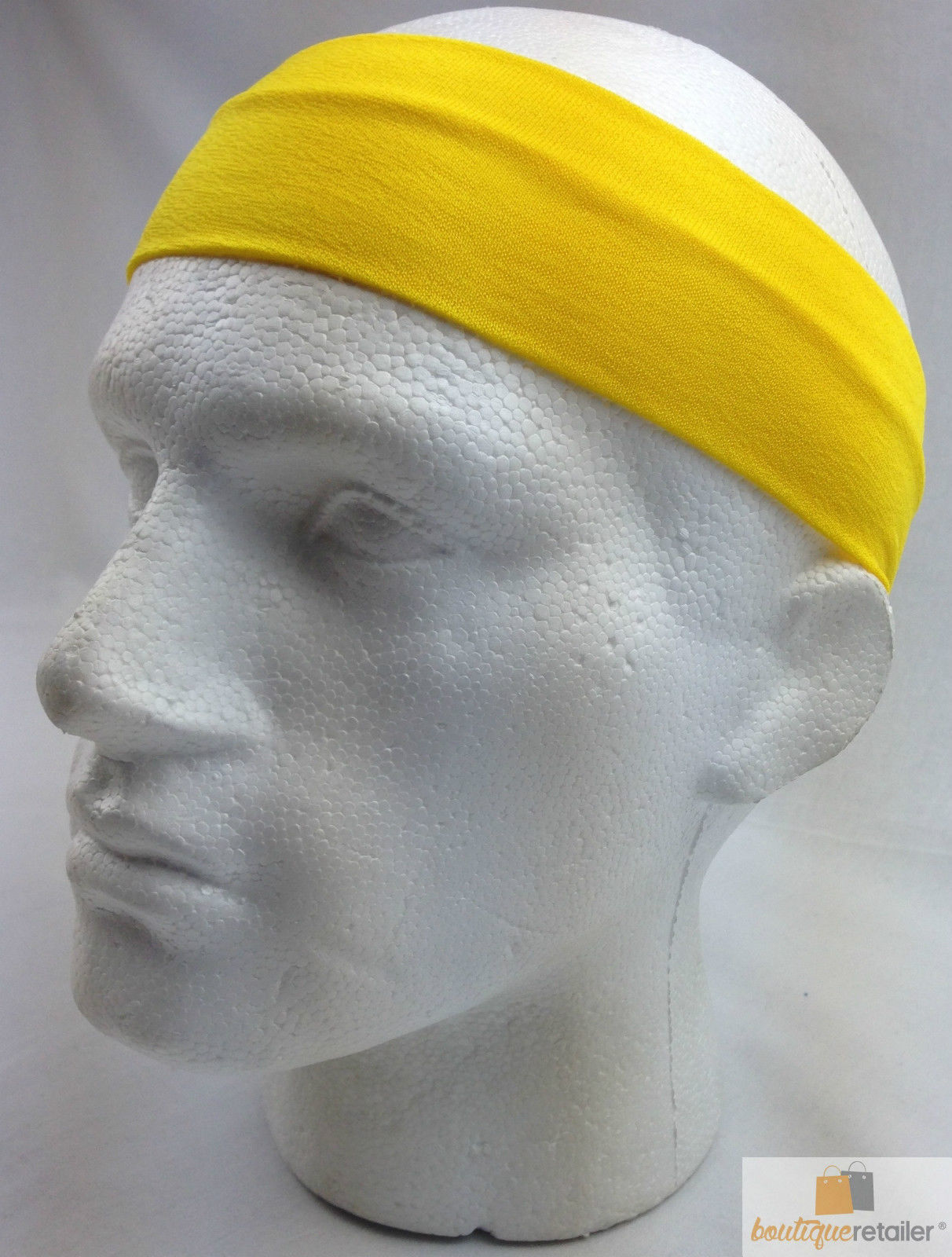 PLAIN HEADBAND Elastic Stretch Sports Yoga Hair Band Unisex 8cm Wide Wrap - Picture 119 of 128