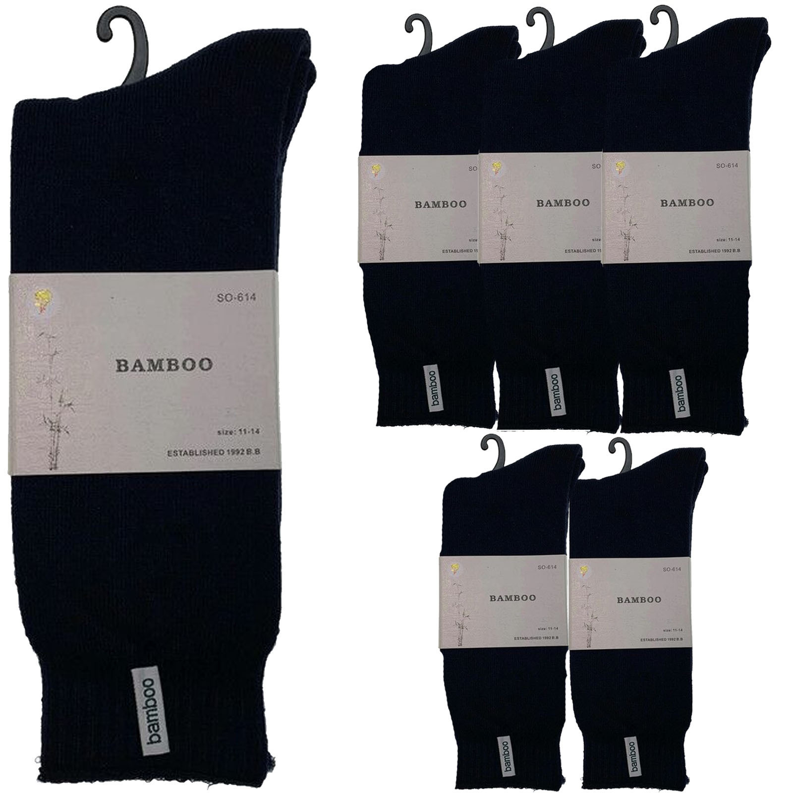 6 Pairs PREMIUM BAMBOO SOCKS Men's Heavy Duty Thick Work Socks BULK Cushion - Picture 33 of 36