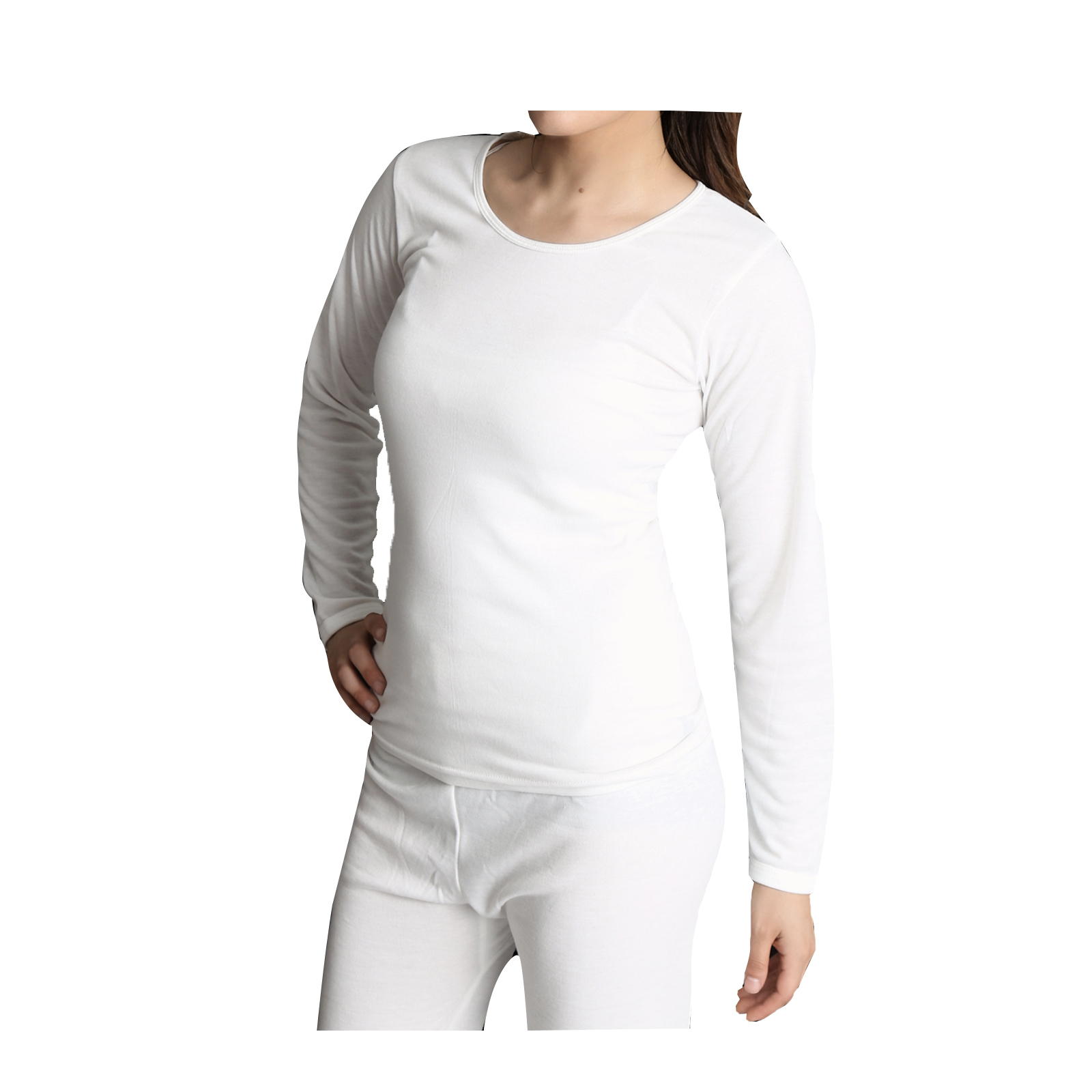 Ladies Merino Wool Blend Long Sleeve Thermal Spencer Top Underwear Thermals - Picture 4 of 27