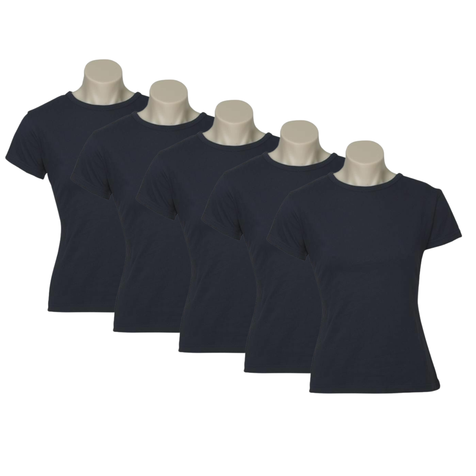 5x Women's Plain Ladies T SHIRT 100% COTTON Basic Tee Casual Top Size 6-24 BULK - Picture 63 of 122