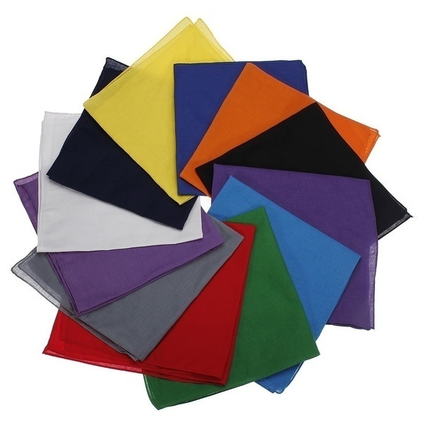 PLAIN BANDANA 100% COTTON Head Wrap Bandanna Many Colours Scarf  Summer Durag - Picture 4 of 42