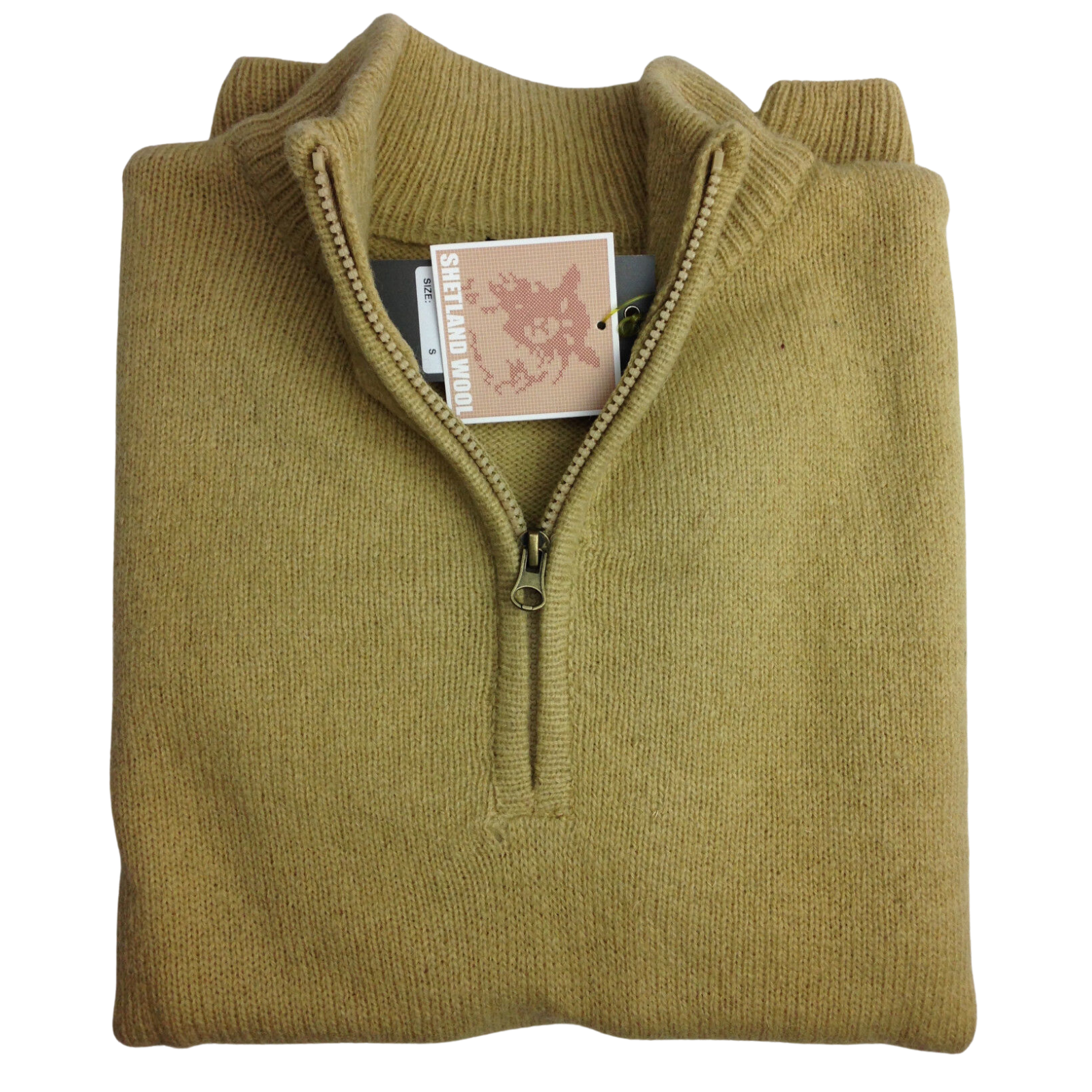 100% SHETLAND WOOL Half Zip Up Knit JUMPER Pullover Mens Sweater Knitted New - Picture 67 of 143