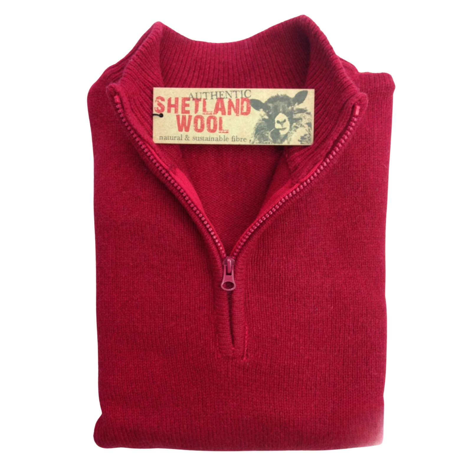 100% SHETLAND WOOL Half Zip Up Knit JUMPER Pullover Mens Sweater Knitted New - Picture 97 of 143