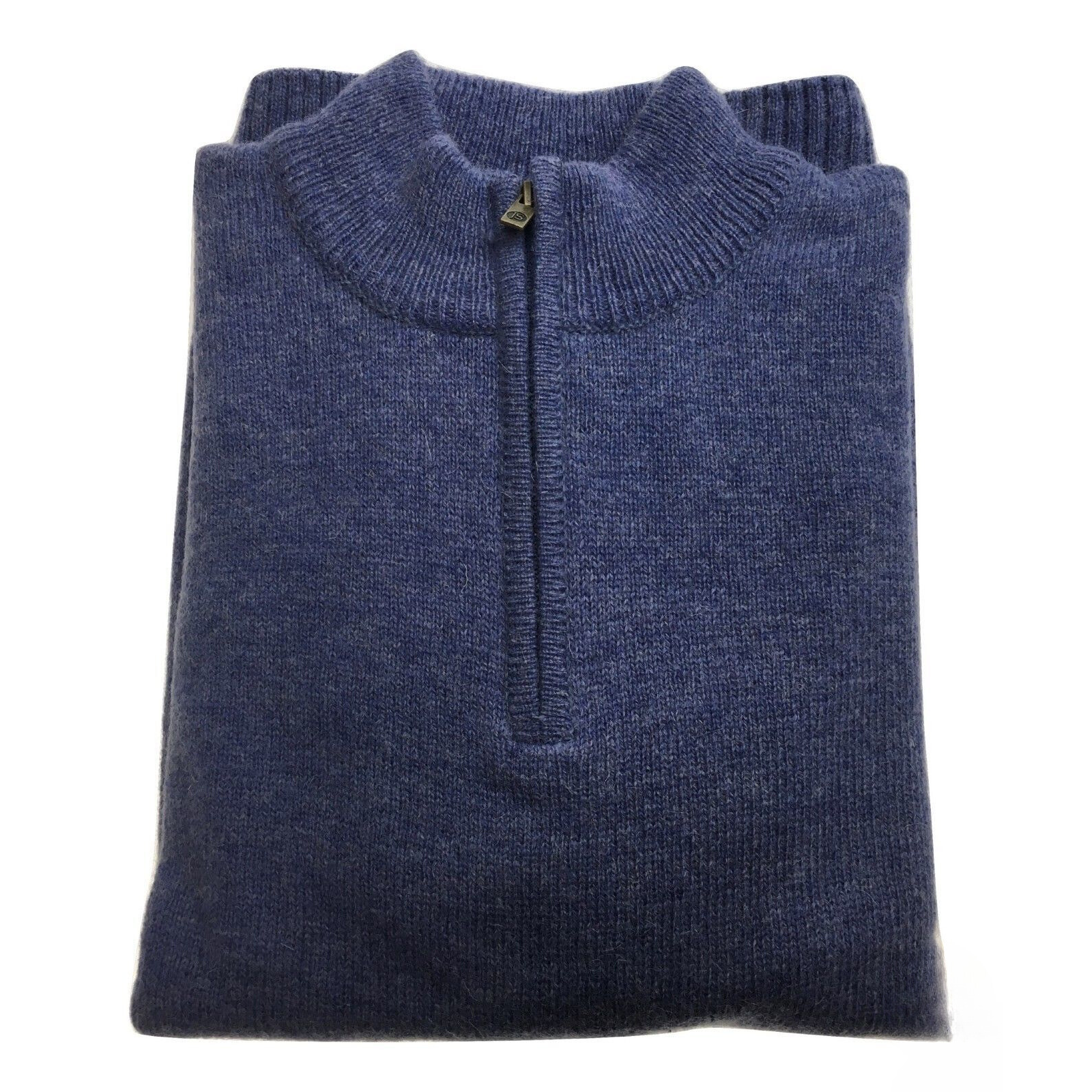 100% SHETLAND WOOL Half Zip Up Knit JUMPER Pullover Mens Sweater Knitted New - Picture 135 of 143
