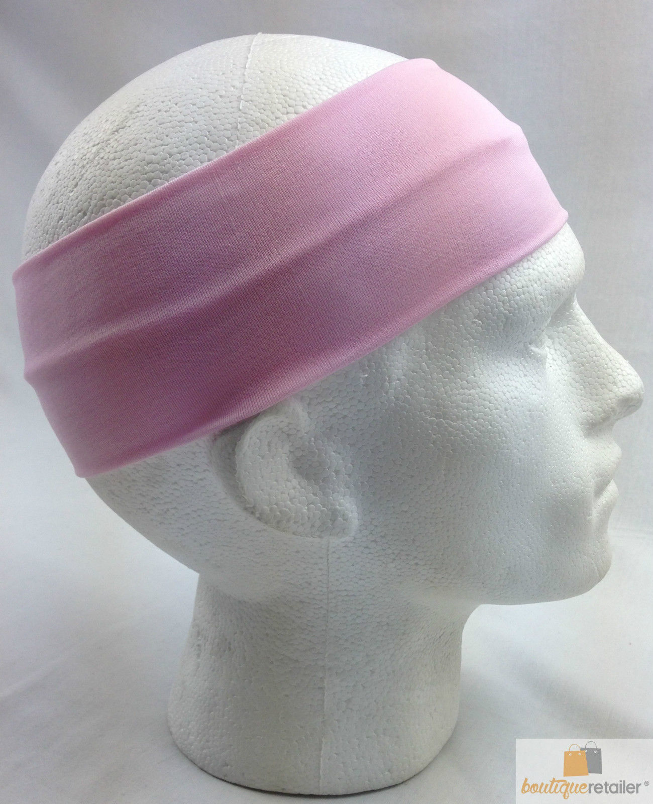 PLAIN HEADBAND Elastic Stretch Sports Yoga Hair Band Unisex 8cm Wide Wrap - Picture 62 of 128