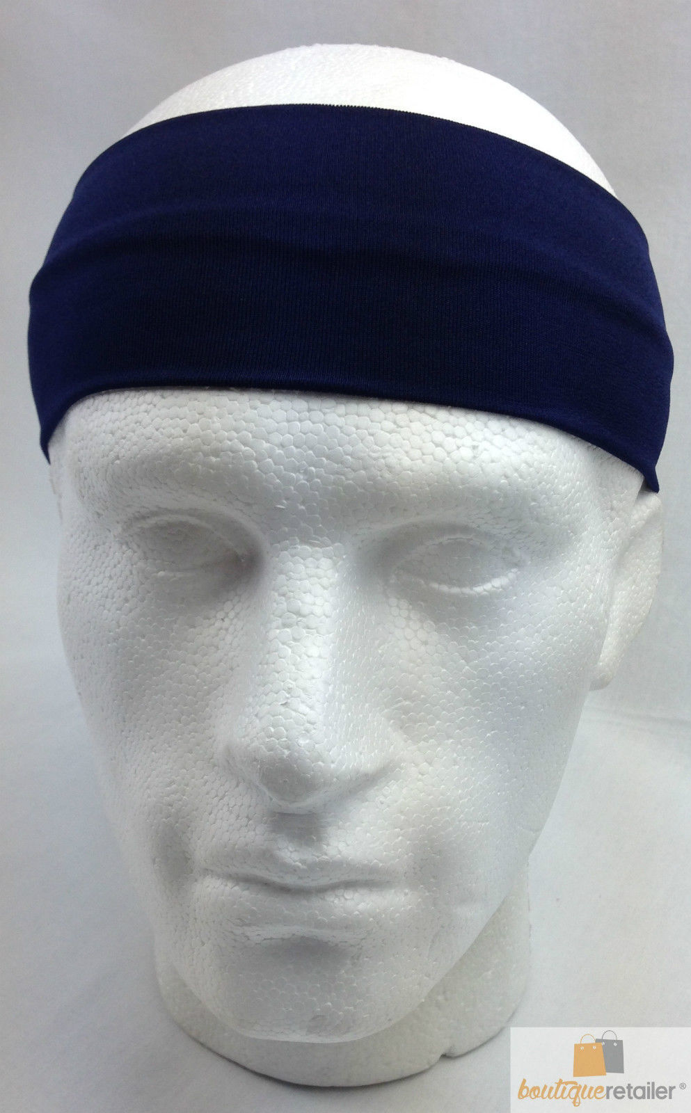 PLAIN HEADBAND Elastic Stretch Sports Yoga Hair Band Unisex 8cm Wide Wrap - Picture 72 of 128