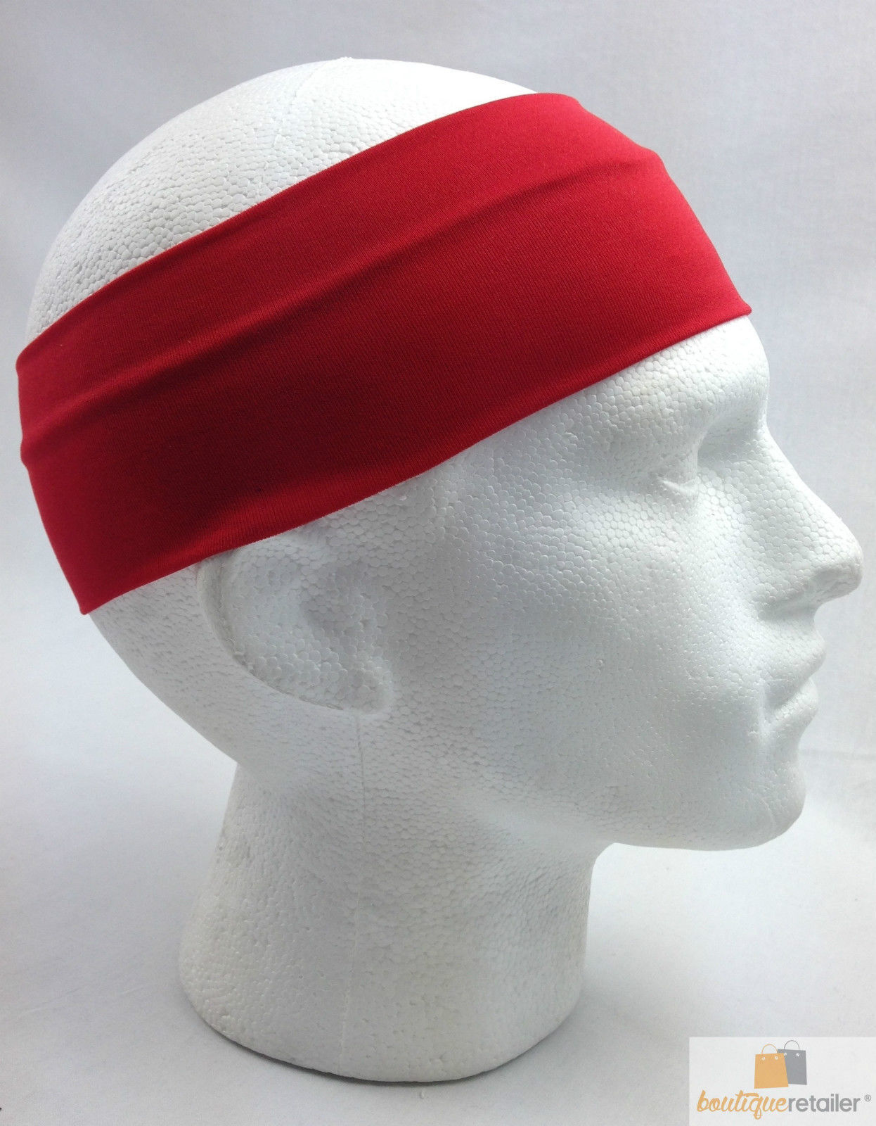PLAIN HEADBAND Elastic Stretch Sports Yoga Hair Band Unisex 8cm Wide Wrap - Picture 92 of 128