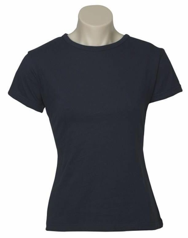 5x Women's Plain Ladies T SHIRT 100% COTTON Basic Tee Casual Top Size 6-24 BULK - Picture 70 of 122