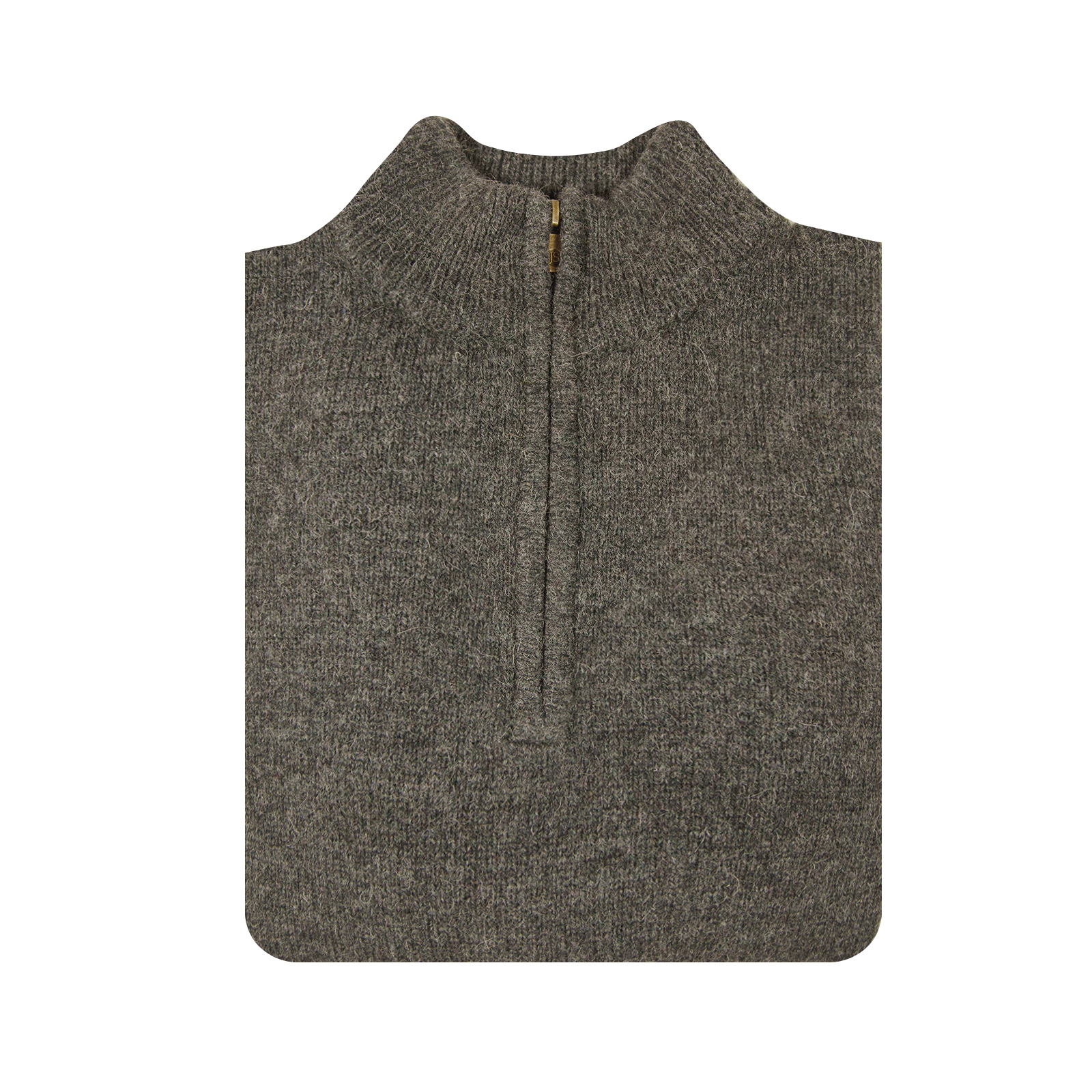 100% SHETLAND WOOL Half Zip Up Knit JUMPER Pullover Mens Sweater Knitted New - Picture 24 of 143