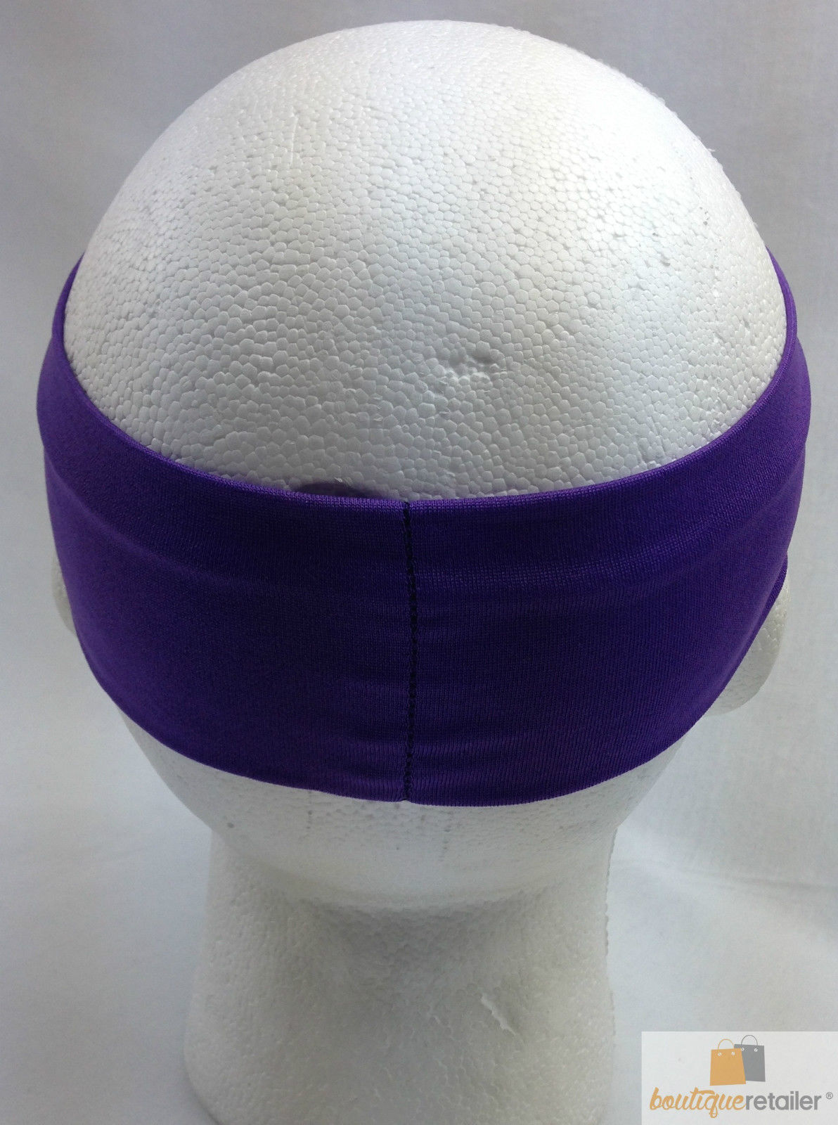 PLAIN HEADBAND Elastic Stretch Sports Yoga Hair Band Unisex 8cm Wide Wrap - Picture 83 of 128