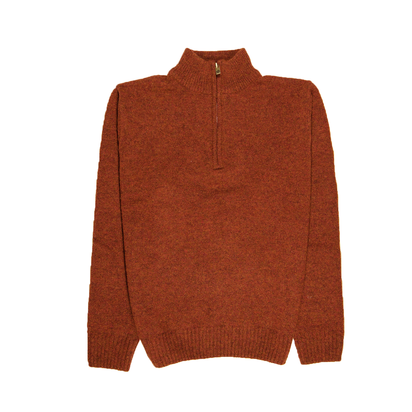 100% SHETLAND WOOL Half Zip Up Knit JUMPER Pullover Mens Sweater Knitted New - Picture 106 of 143