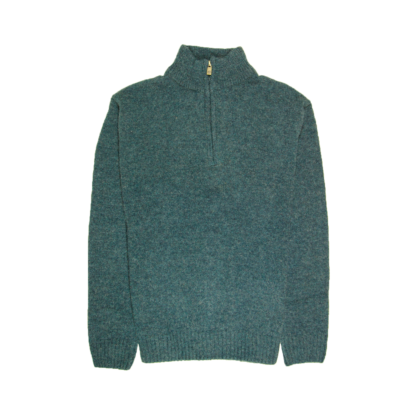 100% SHETLAND WOOL Half Zip Up Knit JUMPER Pullover Mens Sweater Knitted New - Picture 133 of 143