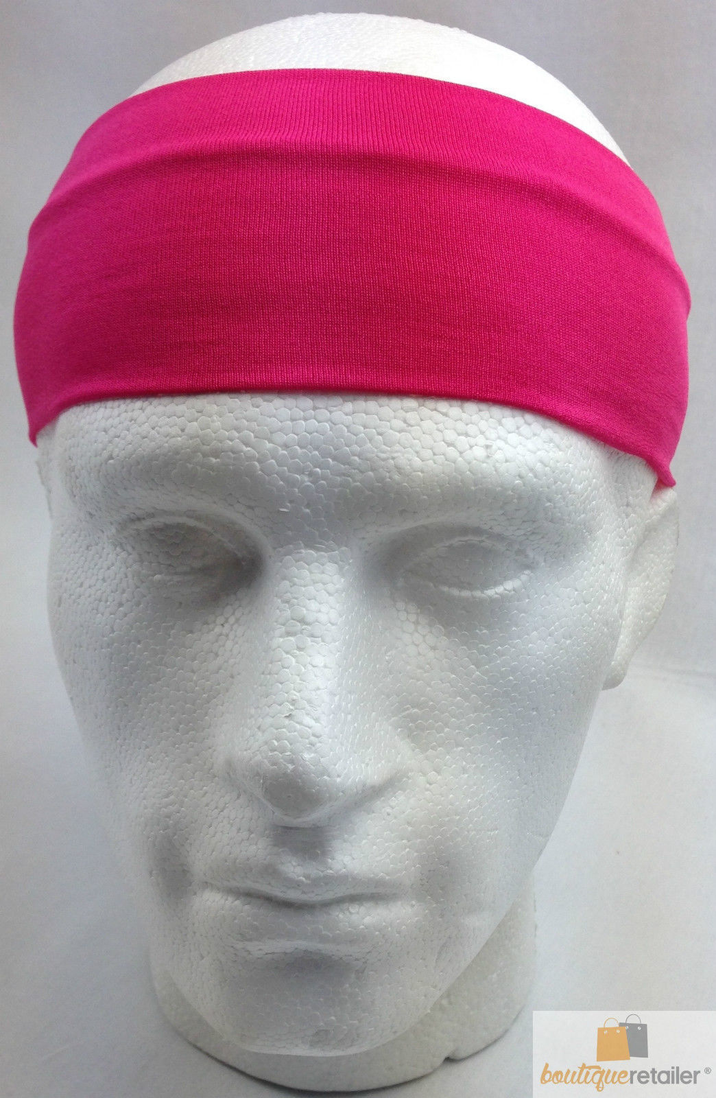 PLAIN HEADBAND Elastic Stretch Sports Yoga Hair Band Unisex 8cm Wide Wrap - Picture 54 of 128