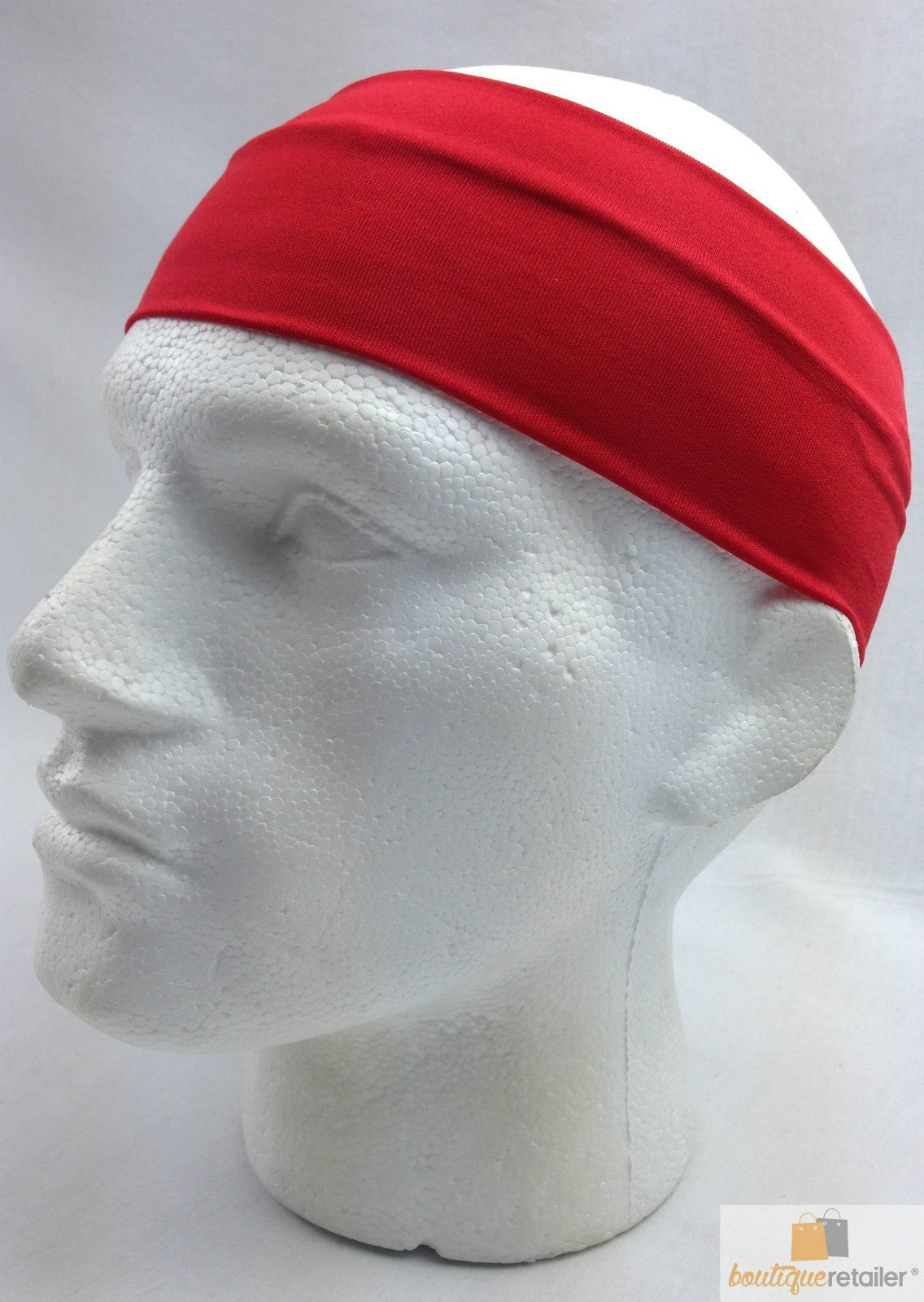 PLAIN HEADBAND Elastic Stretch Sports Yoga Hair Band Unisex 8cm Wide Wrap - Picture 90 of 128