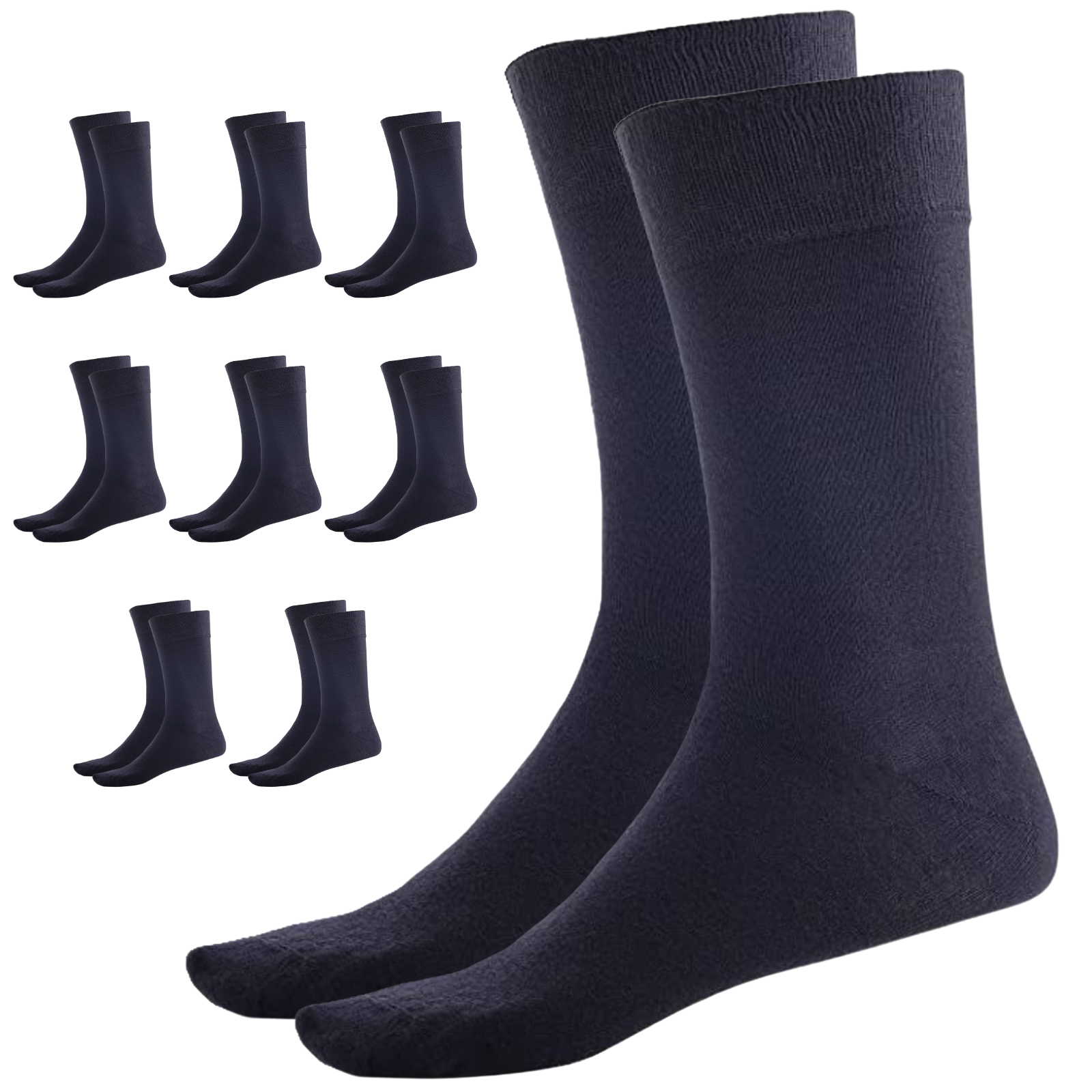 9 Pairs BAMBOO SOCKS Crew Natural Eco Healthy Enviro Unisex Work Business BULK - Picture 17 of 27