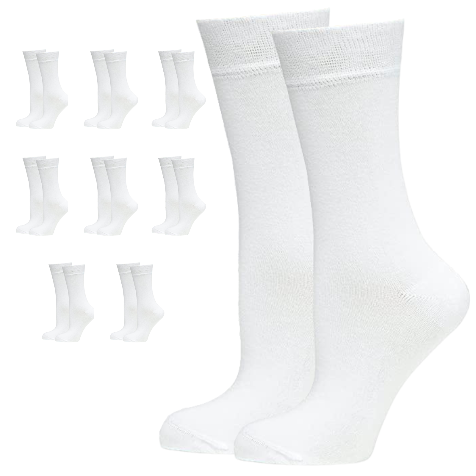9 Pairs BAMBOO SOCKS Crew Natural Eco Healthy Enviro Unisex Work Business BULK - Picture 22 of 27